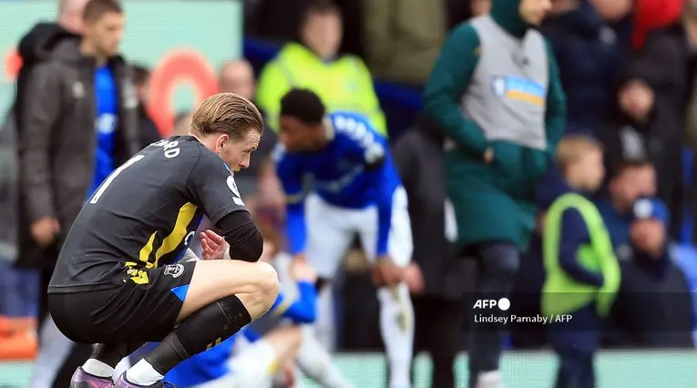 Jordan Pickford, tras la derrota ante Wolverhampton.