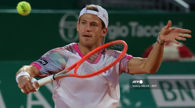 Diego Schwartzman durante el abierto de Mónaco. 