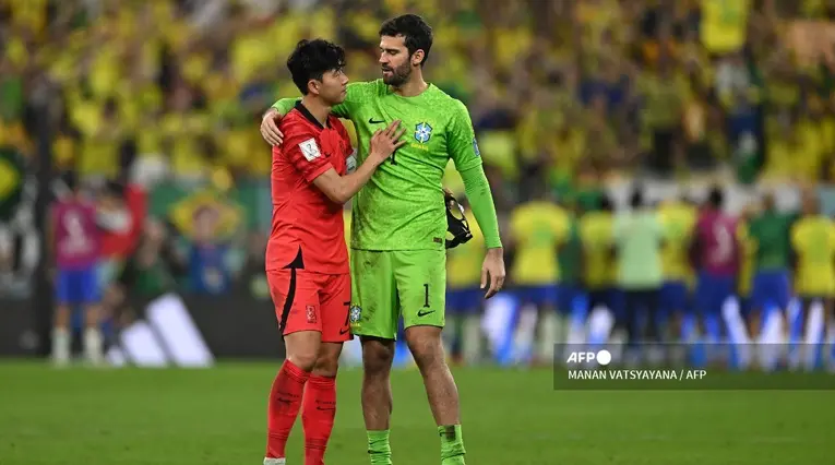 Heung-Min Son y Allison Becker - Mundial Qatar 2022