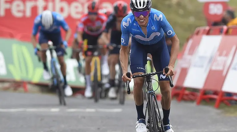 Enric Mas, ciclista del Movistar en la passa Vuelta a España