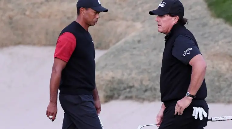 Tiger Woods y Phil Mickelson