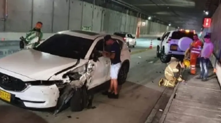 Accidente en el que se vio involucrado el jugador Jarlan Barrera 