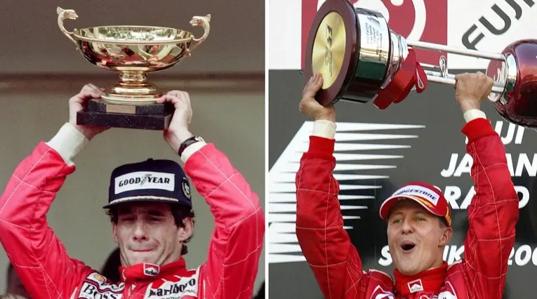 Ayrton Senna y Michael Schumacher
