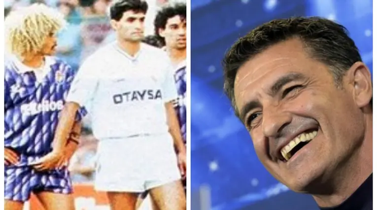 Carlos Valderrama y Míchel González