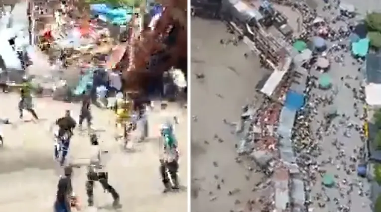 Caída de la gradería en El Espinal