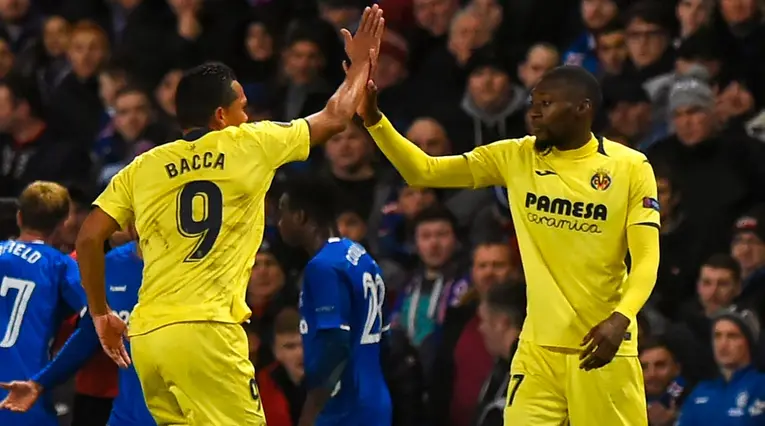 Carlos Bacca ingresó al minuto 72 del partido del Villarreal ante el Spartak de Moscú