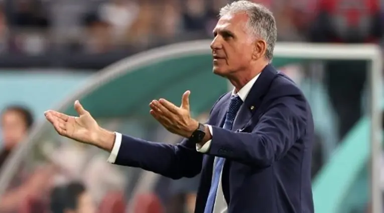 Carlos Queiroz con la Seleccion de Irán en el Mundial de Qatar
