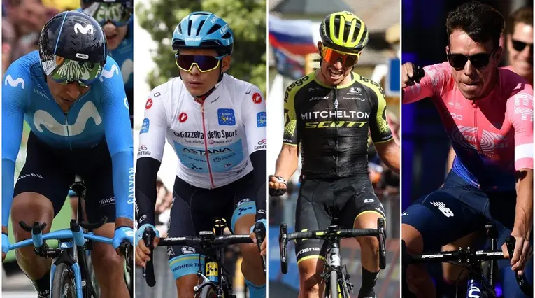 Nairo, Superman, Chaves y Rigo, ciclistas colombianos