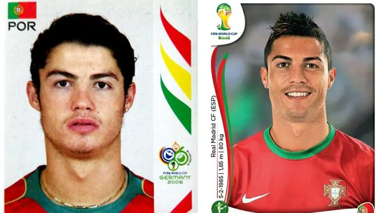Cristiano Ronaldo, Fichas de Panini