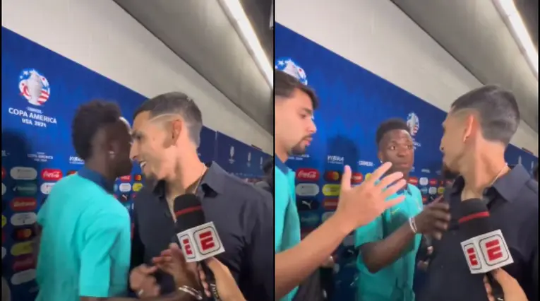 [Video] La promesa de Vinícius a Daniel Muñoz tras el Colombia vs Brasil