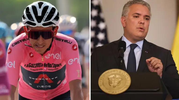 Egan Bernal e Iván Duque