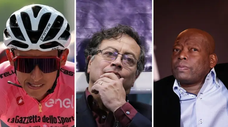 Egan Bernal, Gustavo Petro y Tino Asprilla