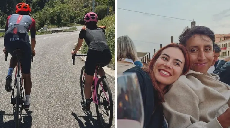 Egan Bernal y Mafe Motas