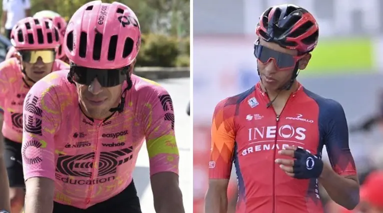 Tour de Romandía; etapa 3: posición en la general de Egan y Rigo