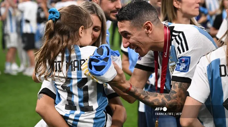 Ángel Di María y su familia