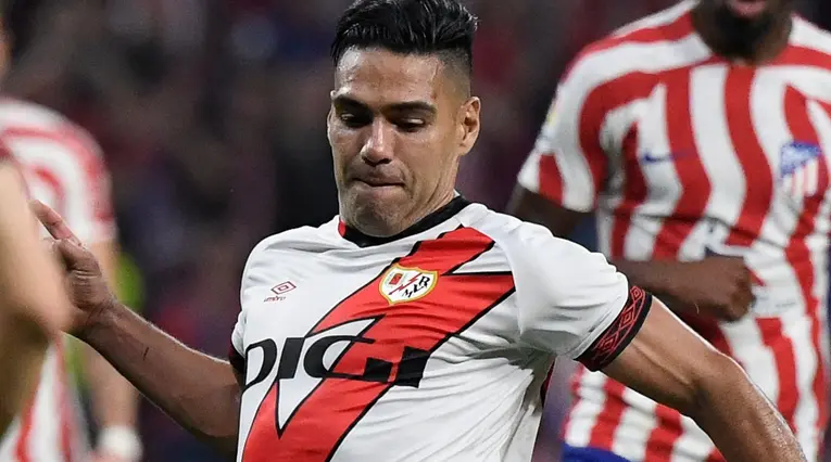 Falcao en un partido del Rayo Vallecano