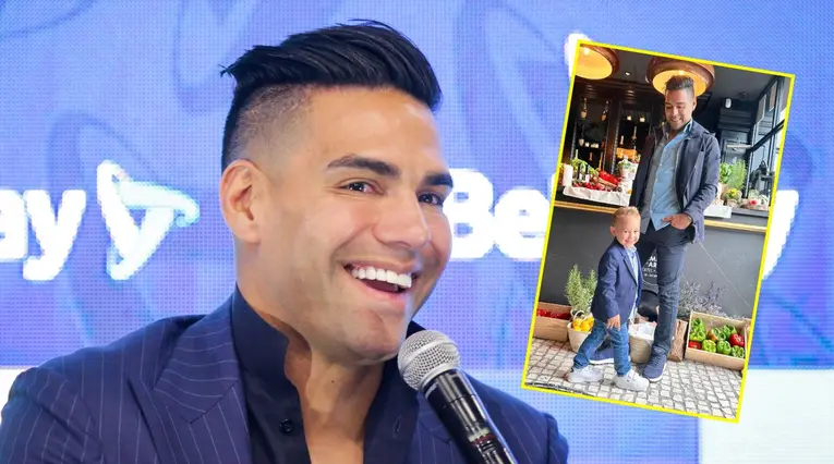 Falcao y su hijo