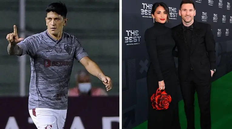 Germán Cano, Messi y Antonella