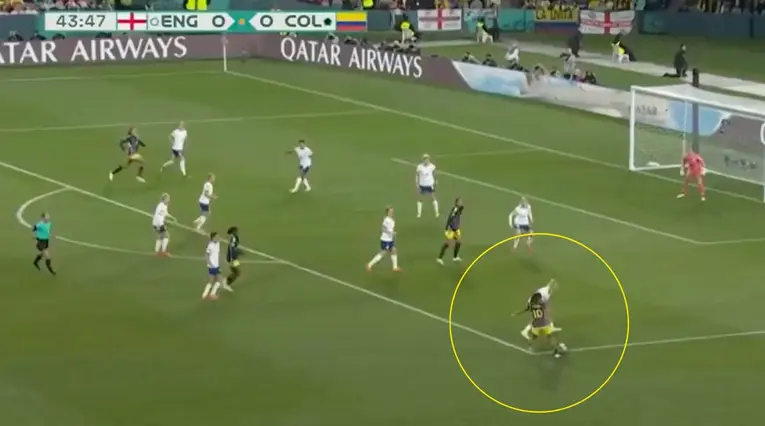 Colombia vs Inglaterra: gol de Leicy Santos