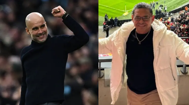 [Fotos] Guardiola también pidió foto y abrazo con el Papá de Luis Díaz