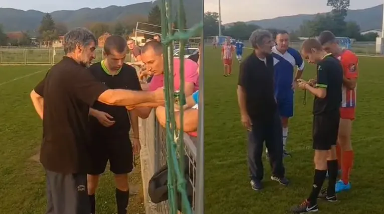  Hincha grabó con el celular, árbitro lo usó como VAR y al final dio el gol