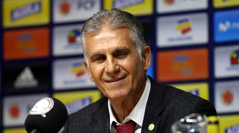 Carlos Queiroz en la presentación como técnico de la Selección Colombia.