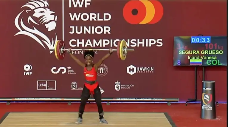 Ingrid Segura en el Mundial de Levantamiento de Pesas sub-20