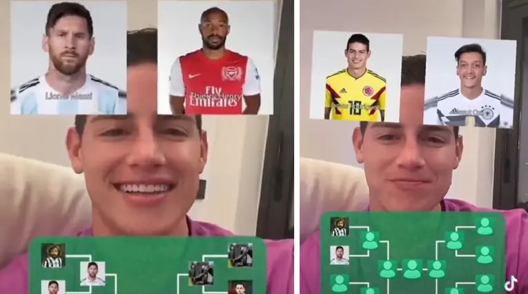 James eligiendo a los mejores jugadores del mundo