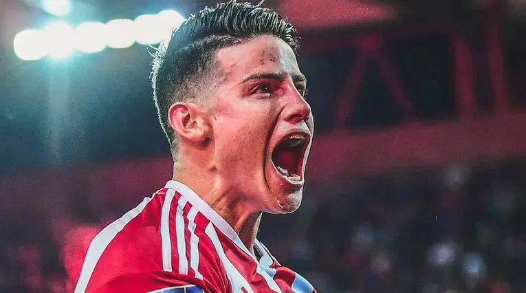 James Rodríguez con el Olympiacos