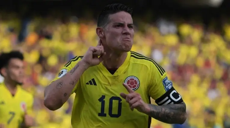 James Rodríguez con la selección Colombia