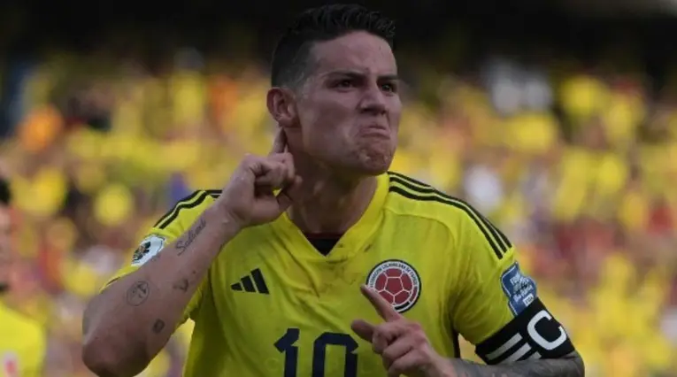 James Rodríguez con la selección Colombia