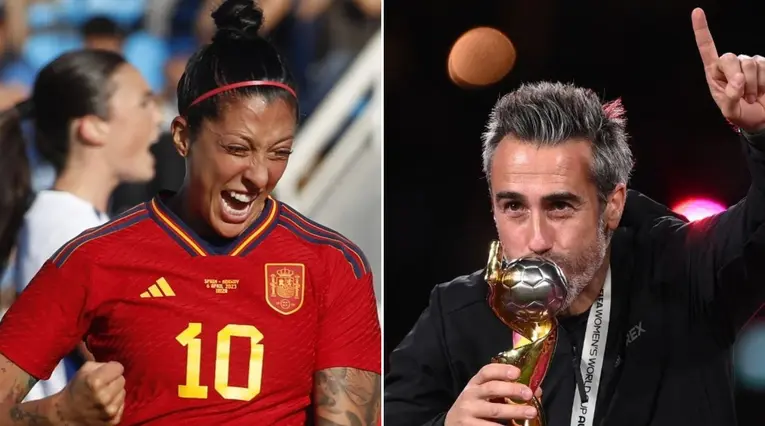 Jenni Hermoso y Jorge Vilda, selección de España