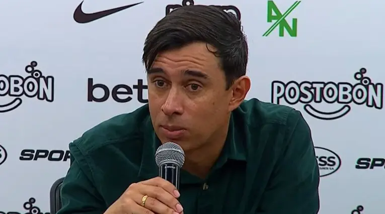 John Jairo Bodmer cuando era entrenador de Nacional