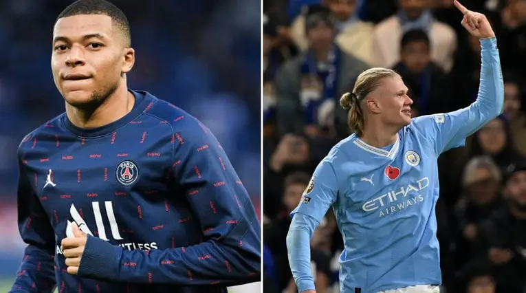 Kylian Mbappé y Erling Haaland