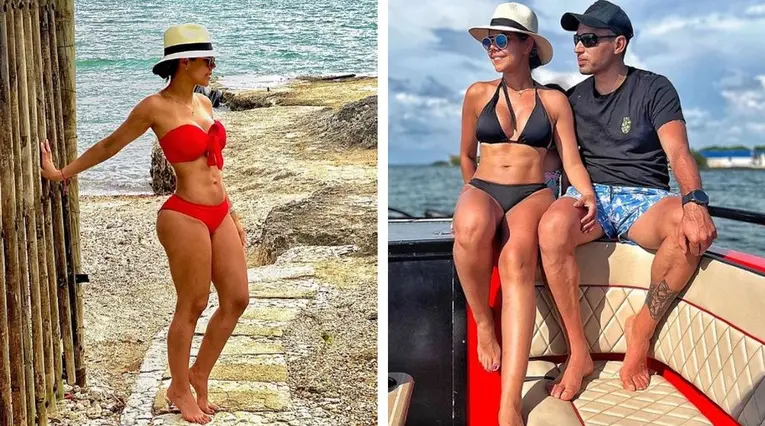 Leandro Castellanos y su esposa; Jessica Cifuentes