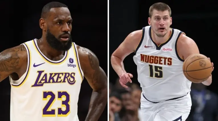 LeBron James y Nikola Jokic