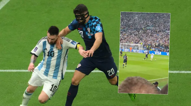 Lionel Messi en el tercer gol de Argentina ante Croacia