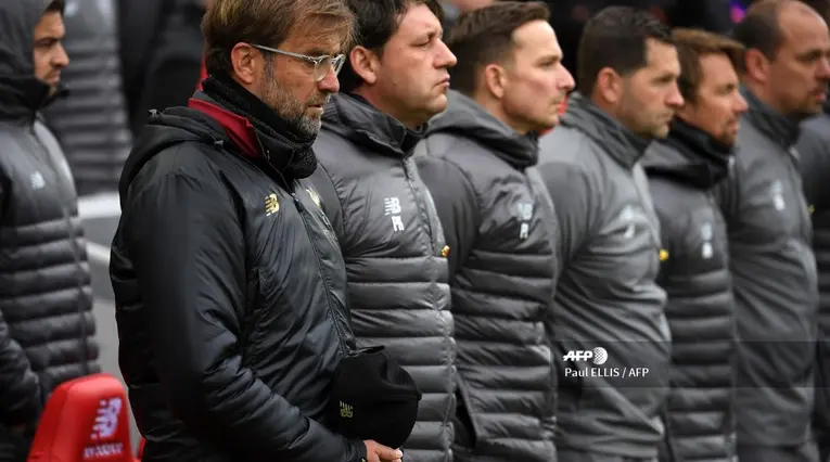 El técnico del Liverpool, Jurgen Klopp, durante la conmemoración de los 30 años de la tragedia de Hillsborough.