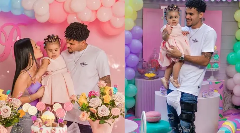 Luis Díaz en el cumpleaños de su hija