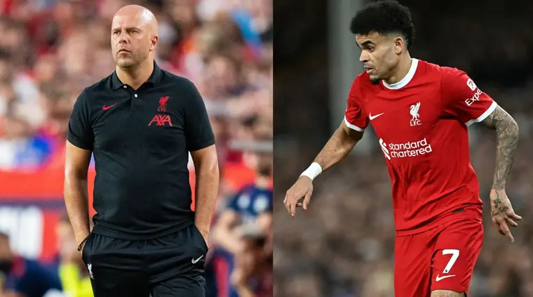 Luis Díaz y Arne Slot