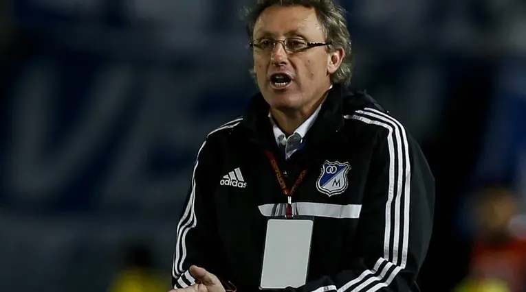 Ricardo Lunari, cuando era técnico de Millonarios