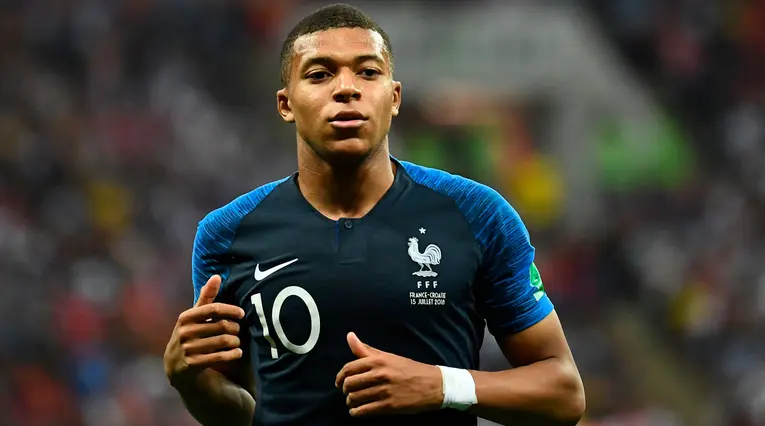 Kylian M'bappe durante la final Francia - Croacia del Mundial Rusia 2018