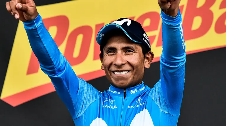 Nairo Quintana durante la prueba élite en el mundial de ciclismo de Austria 2018