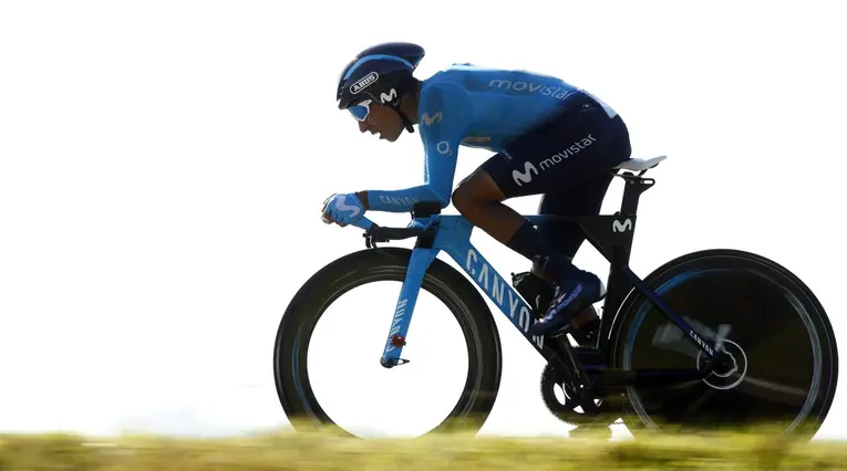 Nairo Quintana en la Contrarreloj individual de la Vuelta