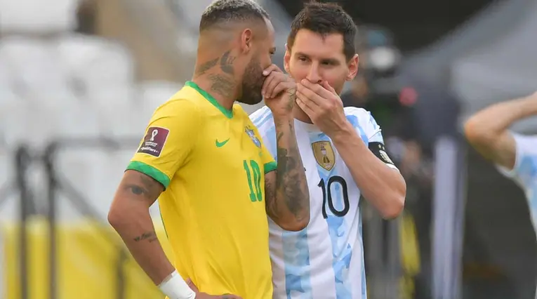 Neymar y Lionel Messi, Brasil vs Argentina