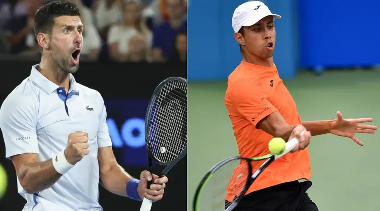 Novak Djokovic y Daniel Galán