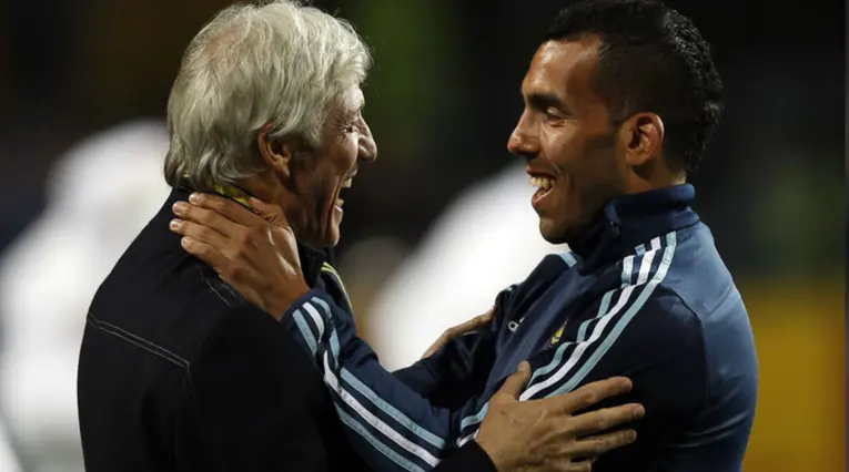 José Pékerman y Carlos Tevez