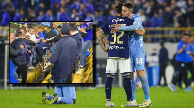 Hinchas de Millonarios pelean tras la eliminación de Copa Libertadores