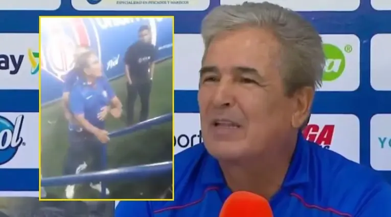 Pelea de Jorge Luis Pinto con hincha de Unión Magdalena
