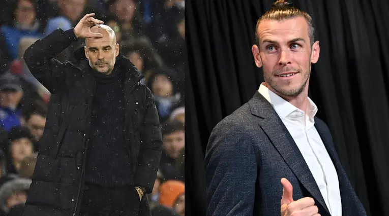 Pep Guardiola y Gareth Bale